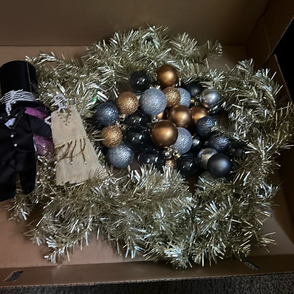 Item 6. Golden Garland with a bunch of gold, black and silver!